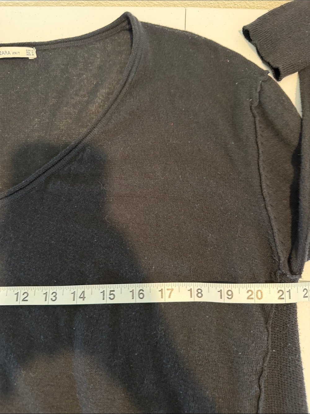 ZARA Black Knit Lightweight Sweater size medium - Picture 5 of 6